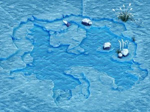 雪山の奥深く - 湖 32 3Dモデル