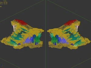 deep in the snowy mountains - stone ladder 03 3D Model