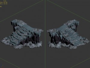 deep in the snowy mountains - stone ladder 03 3D 모델