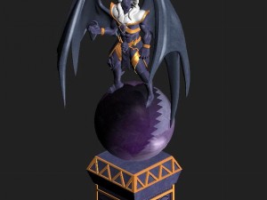 blood master district - devil statue 01 Modèle 3D