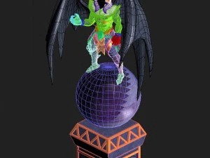 blood master district - devil statue 01 3D Model