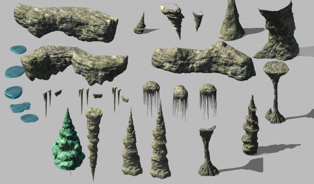 rock - caves - magma Model 3D .c4d .max .obj .3ds .fbx .stl .blend