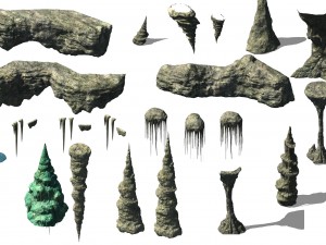 rock - caves - magma Model 3D