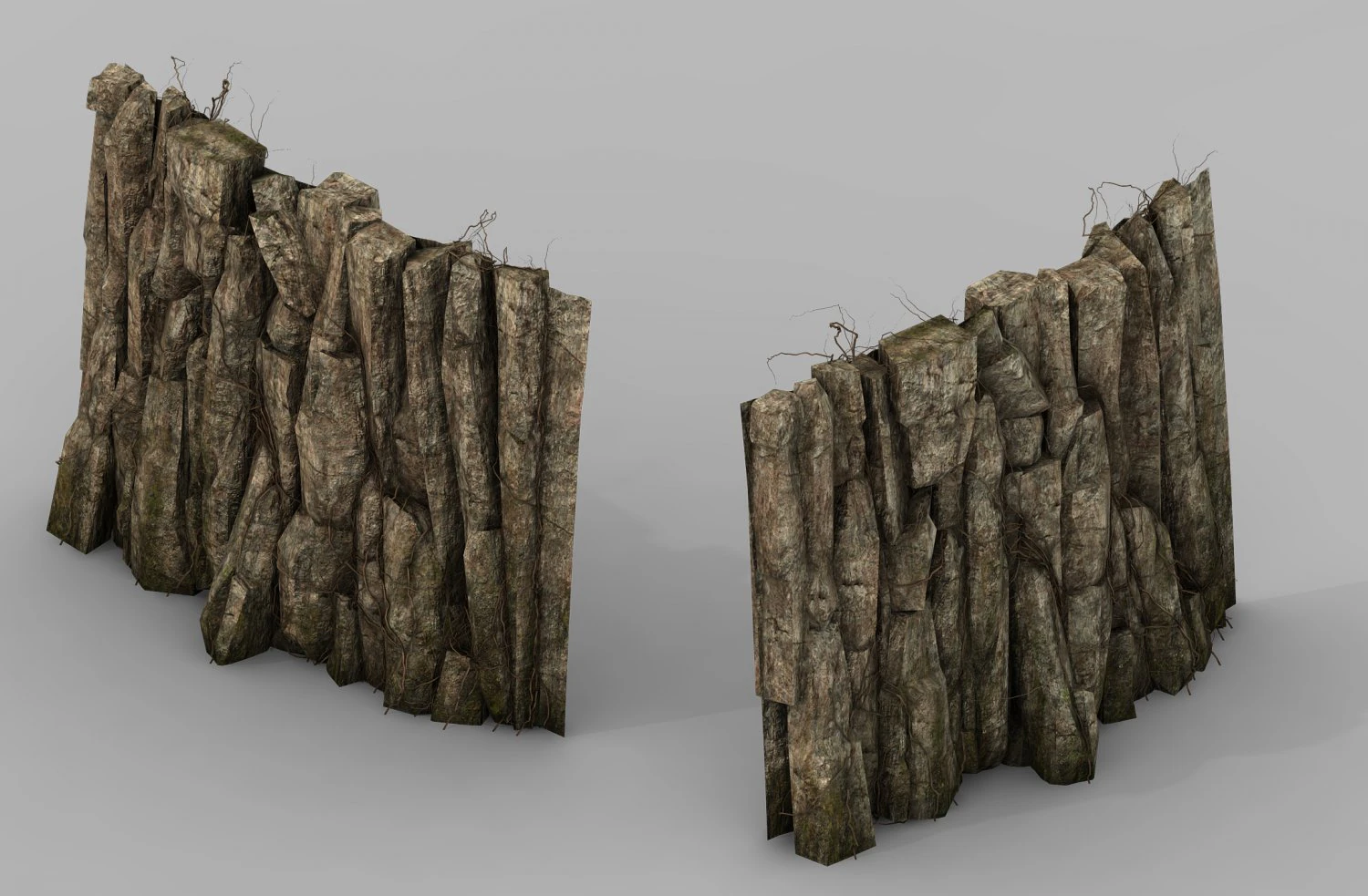 brutal tribes - mountain wall 02 3D Model .c4d .max .obj .3ds .fbx .stl .blend