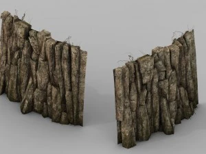 brutal tribes - mountain wall 02 3D Model