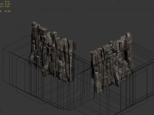 brutal tribes - mountain wall 02 Modello 3D