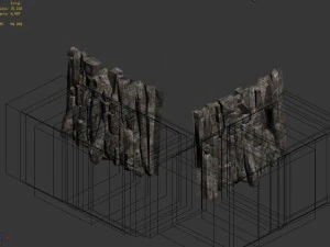 brutal tribes - mountain wall 02 3D Model