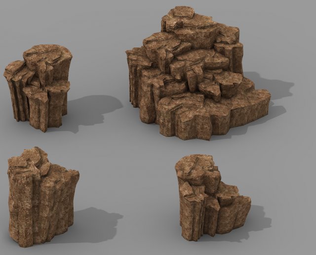 brutal tribal - mountain 01 3D Модель .c4d .max .obj .3ds .fbx .stl .blend 