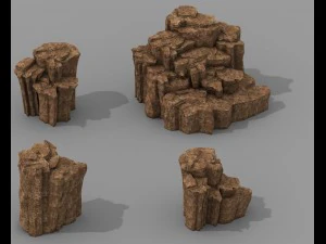 brutaler Stammes-Berg 01 3D Modell