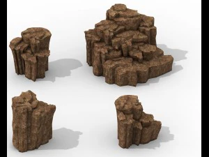 brutal tribal - mountain 01 3D Model