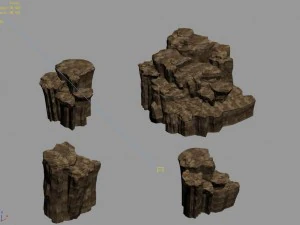 brutal tribal - mountain 01 3D Model