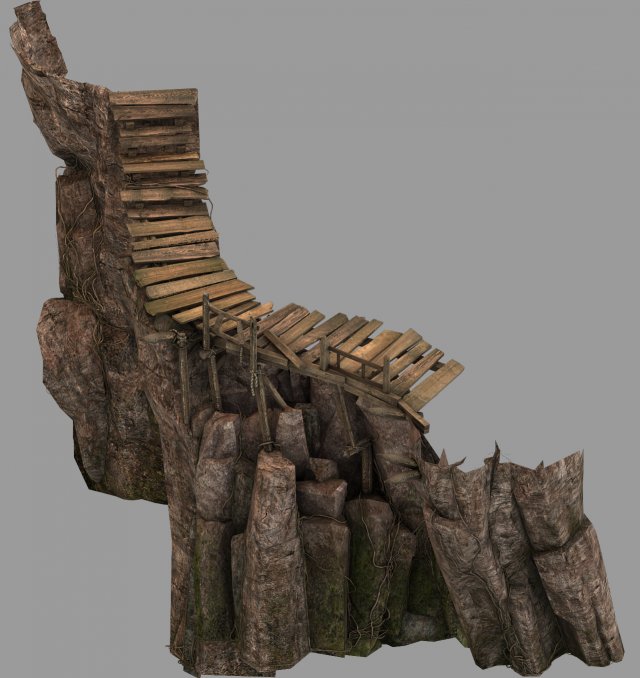 brutal tribal - mountain plank road 3D Модель .c4d .max .obj .3ds .fbx .stl .blend 