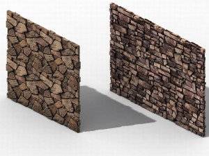Brutal tribe - stone wall 9 3D Model