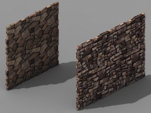Brutal tribe - stone wall 9 3D Model