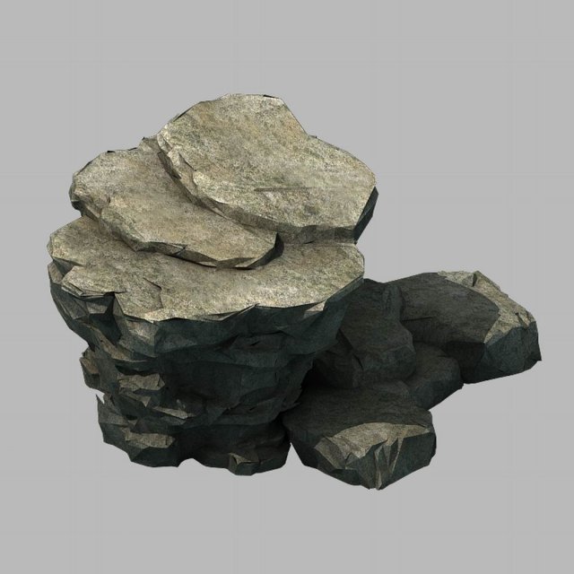 wild - rock 1102 3D Model .c4d .max .obj .3ds .fbx .stl .blend 