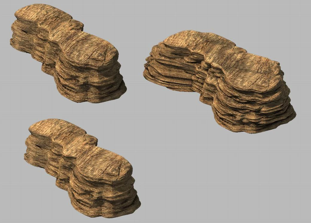 ancient desert - sand stone 0109 3D Model .c4d .max .obj .3ds .fbx .stl .blend