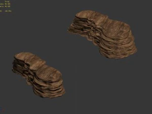 ancient desert - sand stone 0109 3D Model