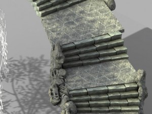 war corps - stone stairs 01 Model 3D