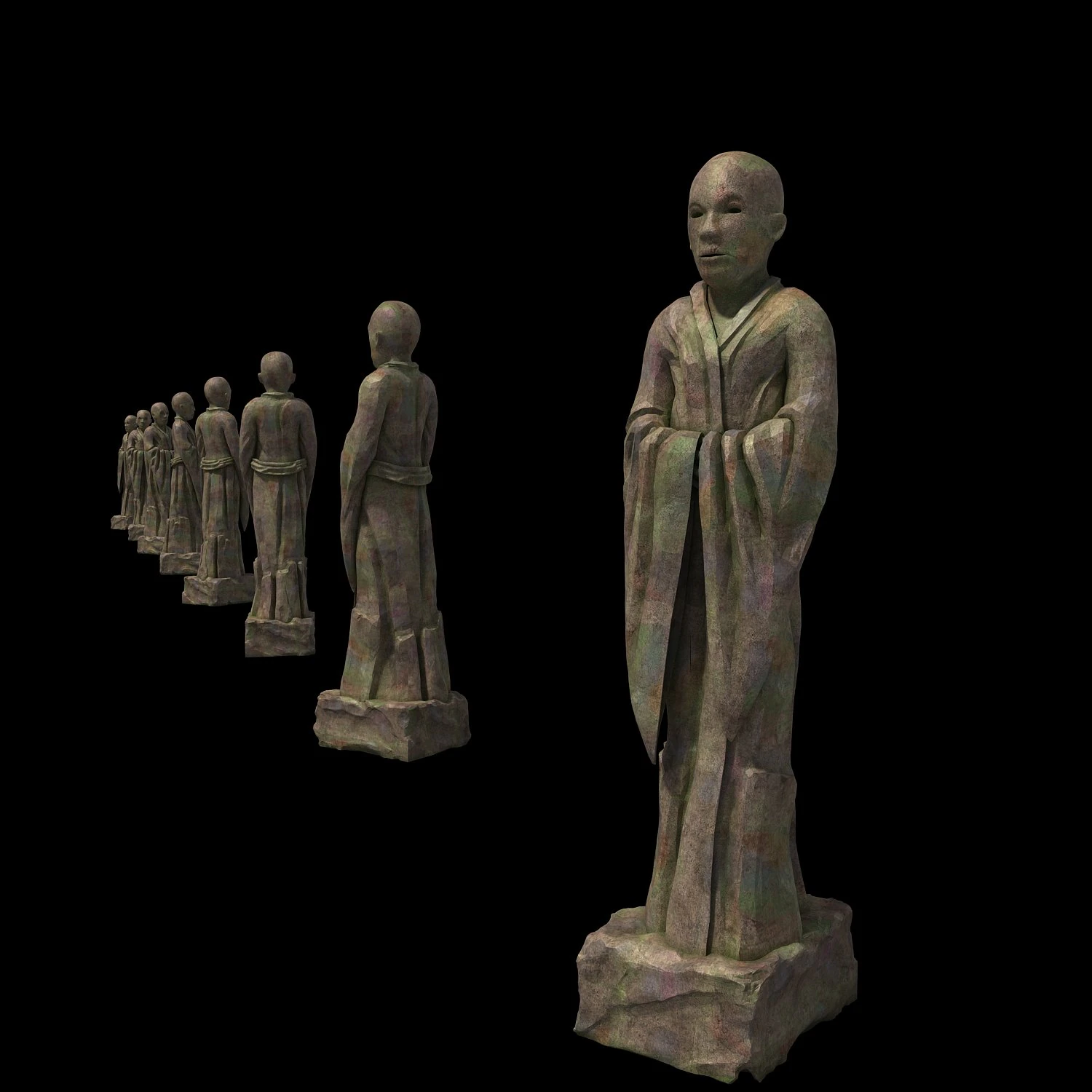 standing buddha 3D Model .c4d .max .obj .3ds .fbx .stl .blend 