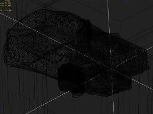 covered with moss - stone 01 3D Model