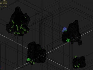 covered with moss - stone 02 3D Model