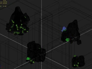 covered with moss - stone 02 3D Model
