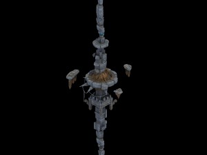 recruit mountains - large stone columns 3D Model