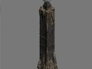 rocking hill - conch stone column Modèle 3D