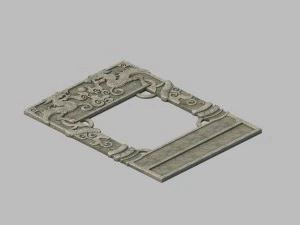 de hoofdstad - de stadspoort - grondreliëf 3D Model