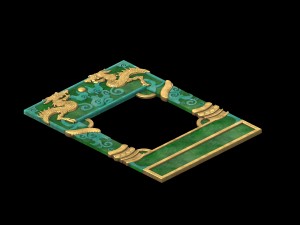 the main city - the city gate - ground relief 02 Model 3D