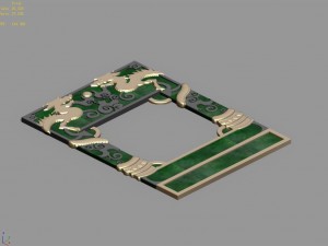 the main city - the city gate - ground relief 02 Model 3D