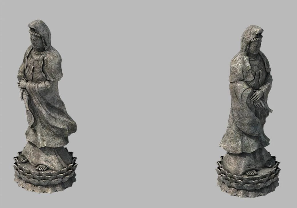 religion - statues - guanyin 3D Model .c4d .max .obj .3ds .fbx .stl .blend 
