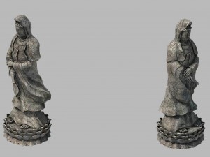 religion - statues - guanyin 3D 모델