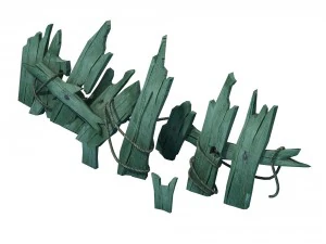 rotto - barra di legno 1-1 Modello 3D