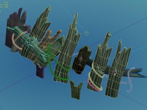 broken - wooden bar 1-1 3D Model