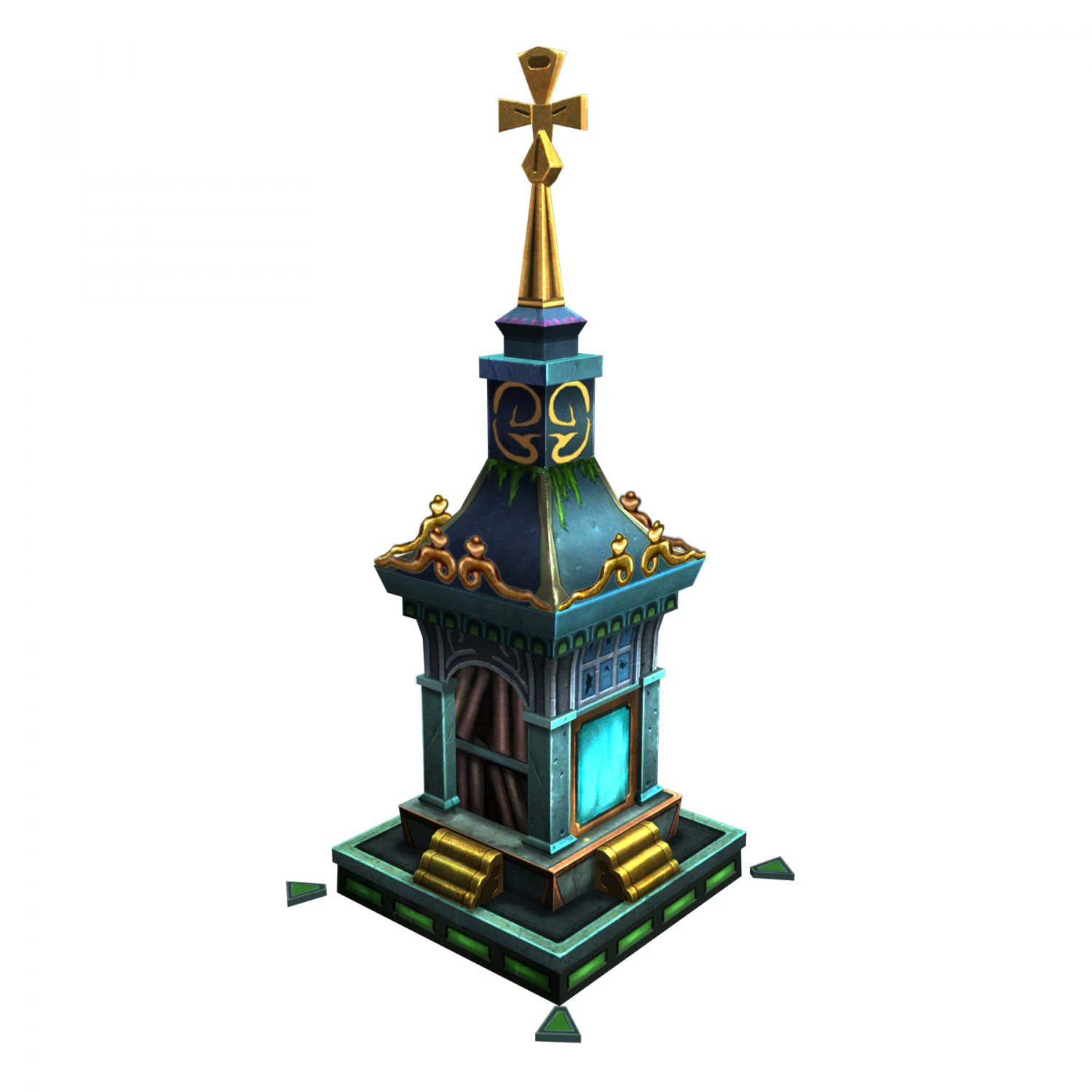 low mode - small niche offering a scroll 3D Model .c4d .max .obj .3ds .fbx .stl .blend 