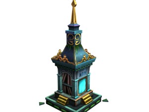 low mode - small niche offering a scroll 3D Model