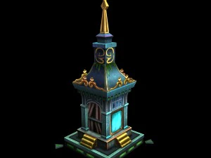 low mode - small niche offering a scroll 3D Model