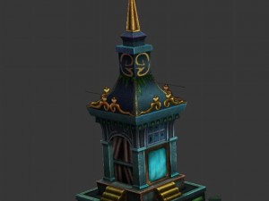 low mode - small niche offering a scroll 3D मॉडल