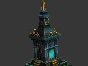 low mode - small niche offering a scroll 3D Model