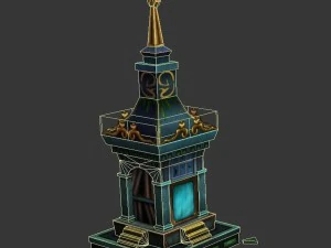 low mode - small niche offering a scroll 3D Model