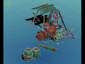 nightmare gulf - debris pile 02 3D Model
