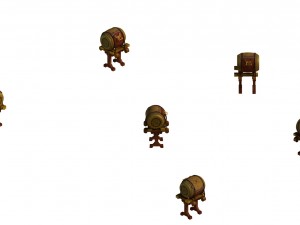 ancient capital buildings - the capital of the war drums 3D 모델