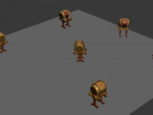 ancient capital buildings - the capital of the war drums 3D Model