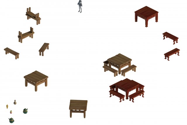 ancient capital buildings - the capital city table 3Dモデル .c4d .max .obj .3ds .fbx .stl .blend 