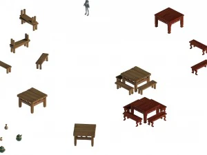 bangunan ibu kota kuno - tabel ibu kota Model 3D