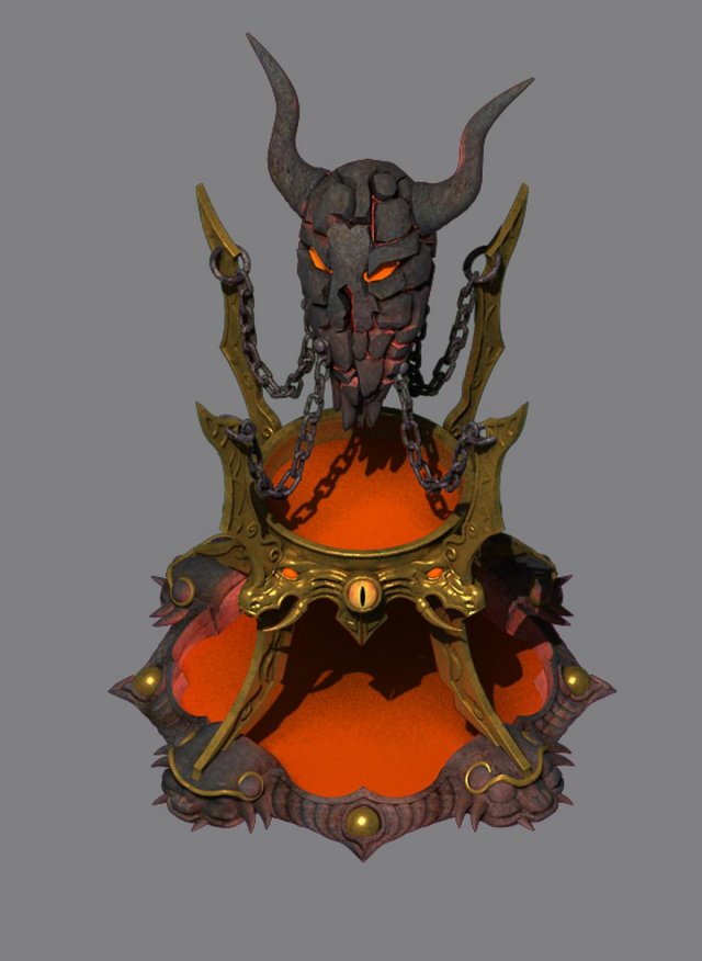 grimace - brazier 01 3D Модель .c4d .max .obj .3ds .fbx .stl .blend 