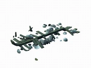 難破船 - 壊れた磁器 3Dモデル