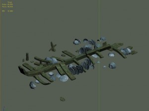 sea wreck - broken porcelain Model 3D