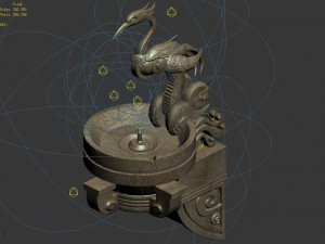 prehistoric underground palace may - wall candlestick 01 3D 모델
